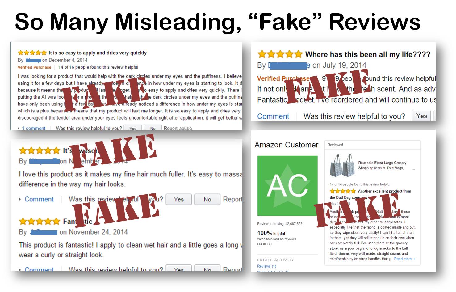 So Many Misleading Fake Reviews