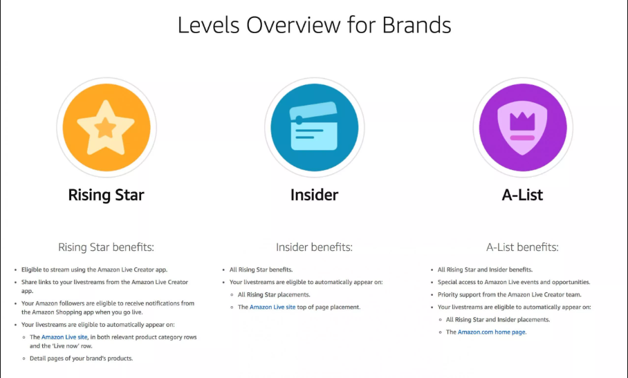 Three Levels and their Overview for Brands