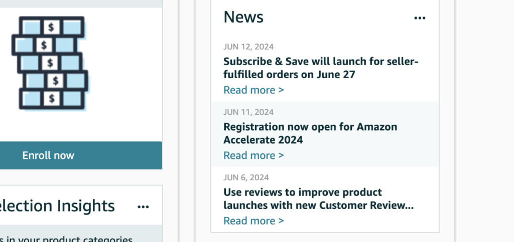 How to view Amazon news and updates