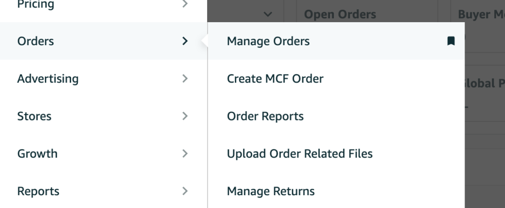 How to manage orders on the Seller Central dashboard?