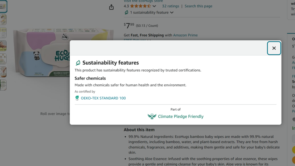 Understanding the Amazon Climate Pledge Friendly Badge
